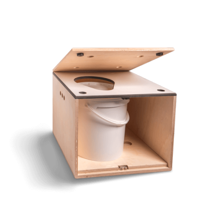 Trockentoilette Box (ohne Frontplatte) abnehmbarer Deckel
