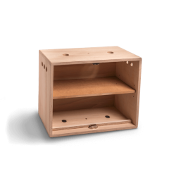 Shelf in small box opening large side