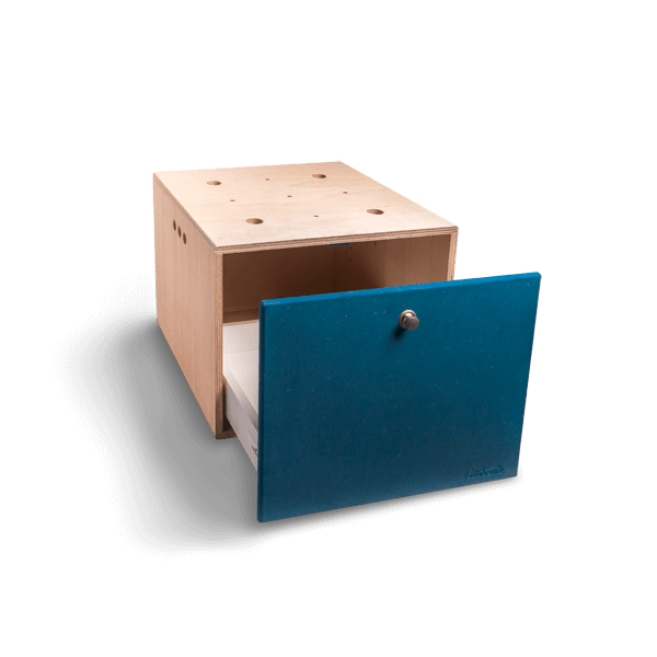 Large box with sliding drawer