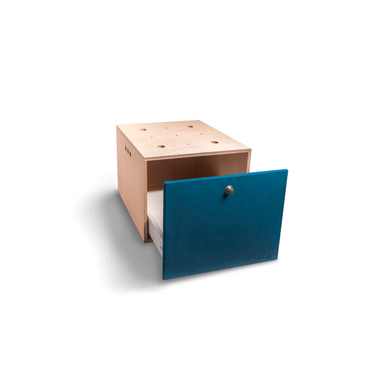 Large box with sliding drawer