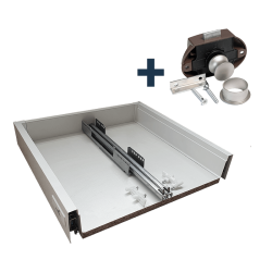 Drawer + slides + push button