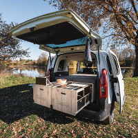 modulaire slaapkit voor gezinsauto