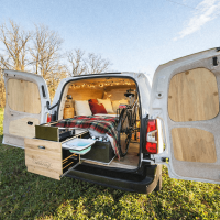 uitneembare kit voor kleine bestelwagen zonder boren
